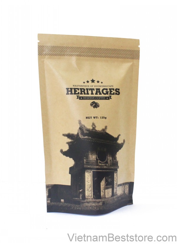 Heritage Coffee Kraft bag Powder 125g 